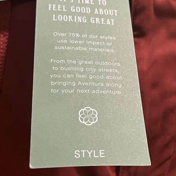 NWT Aventura Raleigh Pants. Size 8. Color is Brownnout.Sustainable Fabric! - Picture 6 of 9